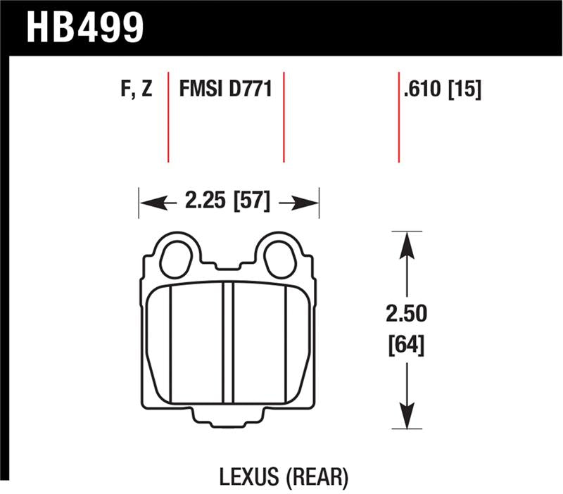 Hawk Performance Hawk 00-05 Lexus IS300 HPS Street Rear Brake Pads