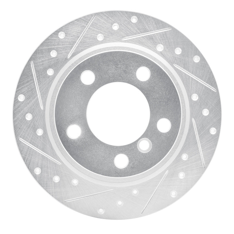 R1 Concepts R1 11-16 Mini Cooper Paceman Rear Left Drilled & Slotted Silver Brake Rotor