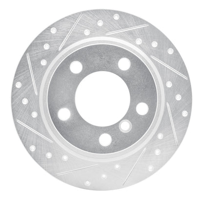 R1 Concepts R1 11-16 Mini Cooper Paceman Rear Left Drilled & Slotted Silver Brake Rotor