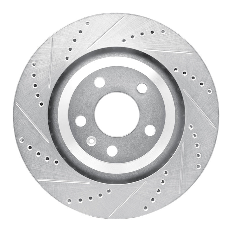 R1 Concepts R1 05-11 Audi A6 Quattro Rear Left Drilled & Slotted Silver Brake Rotor