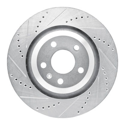 R1 Concepts R1 05-11 Audi A6 Quattro Rear Left Drilled & Slotted Silver Brake Rotor
