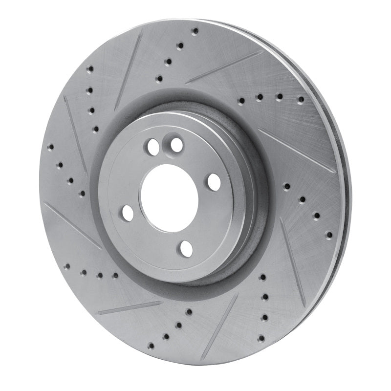 R1 Concepts R1 13-13 Mini Cooper (Excl Clubman) Front Left Drilled & Slotted Silver Brake Rotor