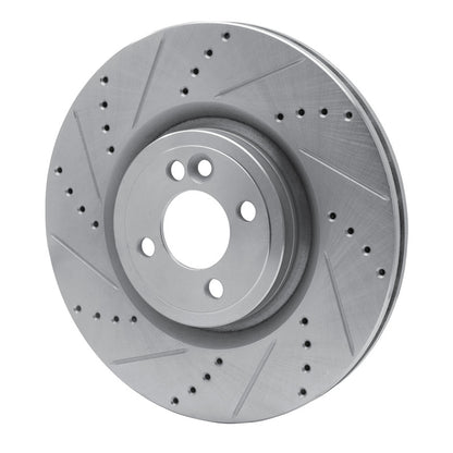 R1 Concepts R1 13-13 Mini Cooper (Excl Clubman) Front Left Drilled & Slotted Silver Brake Rotor