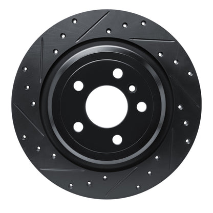 R1 Concepts R1 12-18 Mercedes-Benz GLE300D Rear Left Drilled & Slotted Black Brake Rotor