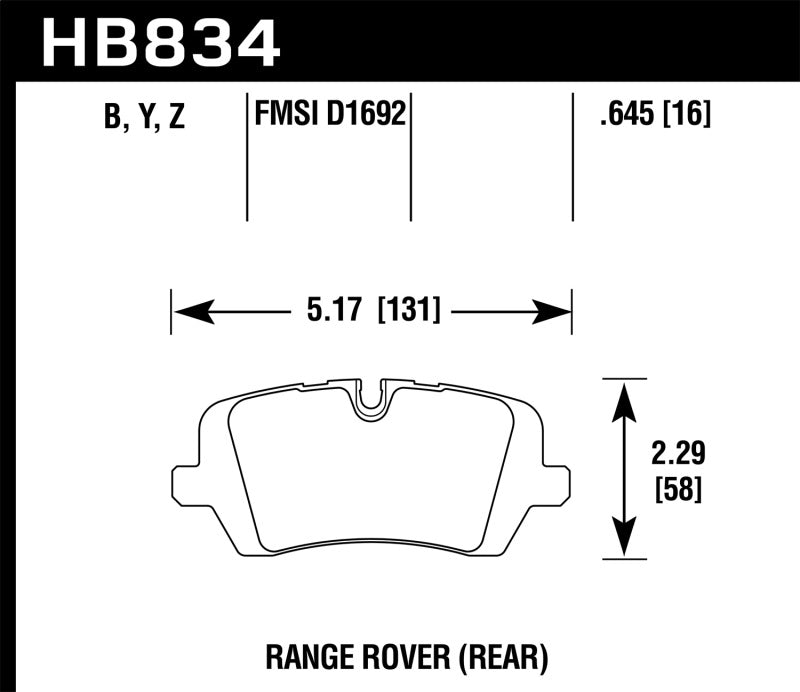 Hawk Performance Hawk 13-16 Land Rover Range Rover / 14-16 Land Rover Range Rover Sport LTS Street Rear Brake Pad