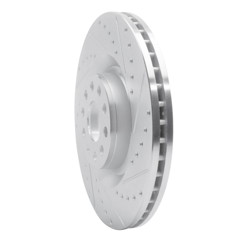 R1 Concepts R1 06-13 Audi S3 (Mexico) Front Right Drilled & Slotted Silver Brake Rotor