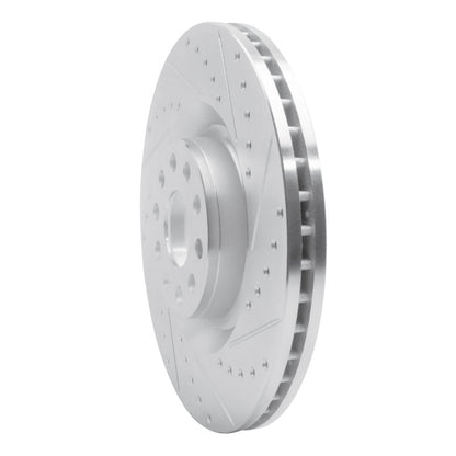 R1 Concepts R1 06-13 Audi S3 (Mexico) Front Right Drilled & Slotted Silver Brake Rotor