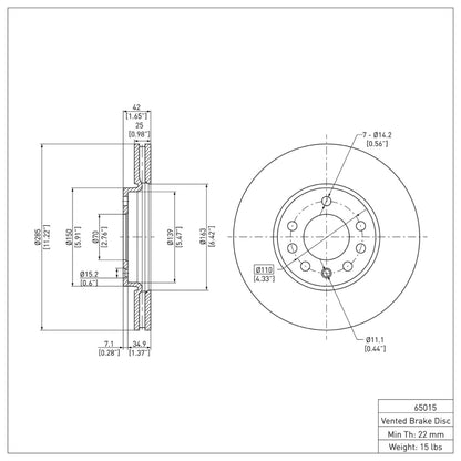 DFC 03-11 Cadillac BLS (Mexico) Front Brake Rotor