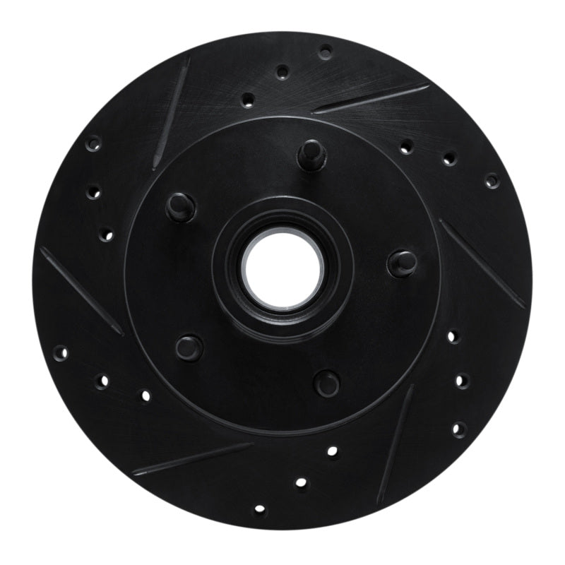 R1 Concepts R1 78-78 Buick Regal Front Left Drilled & Slotted Black Brake Rotor