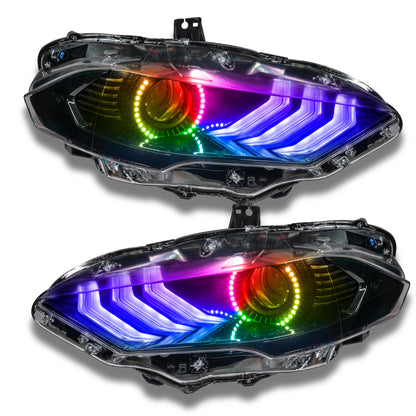 ORACLE Lighting Oracle 18-21 Ford Mustang DRL Upgrade w/ Halo Kit - ColorSHIFT