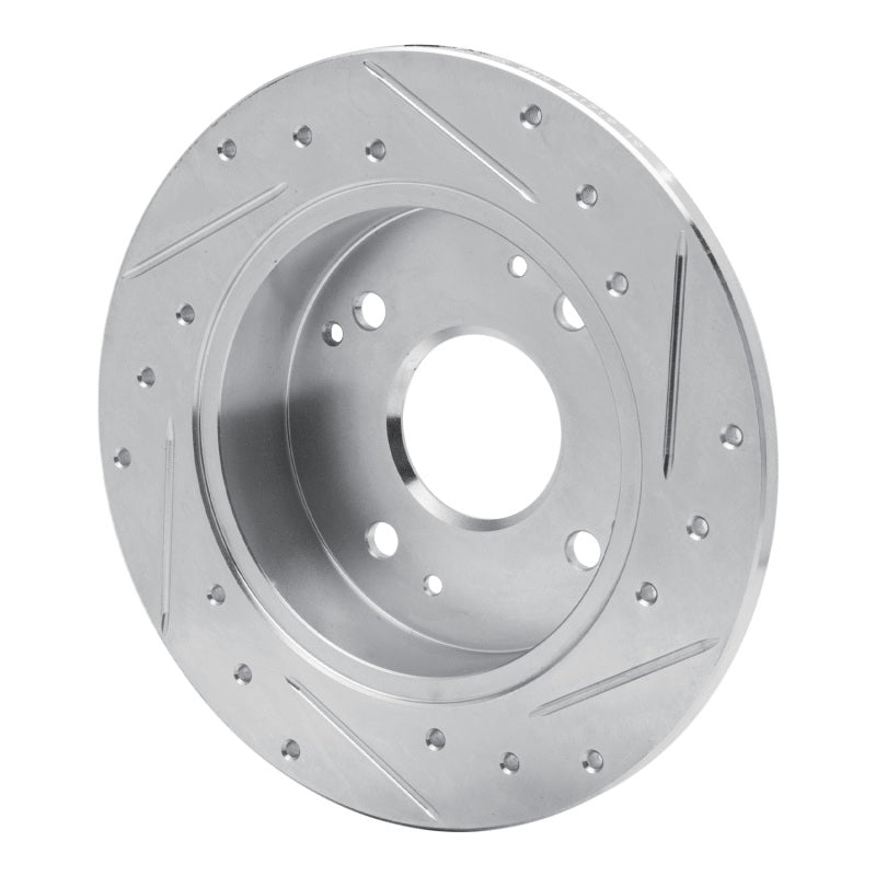 R1 Concepts R1 92-97 Acura CL Rear Left Drilled & Slotted Silver Brake Rotor