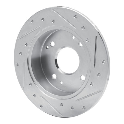 R1 Concepts R1 92-97 Acura CL Rear Left Drilled & Slotted Silver Brake Rotor