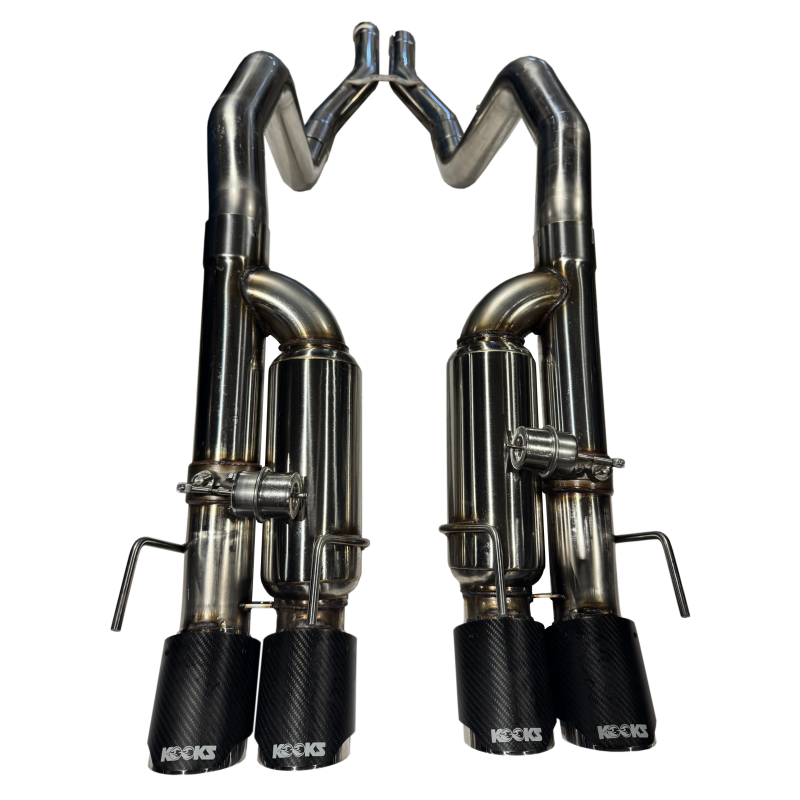 Kooks Headers Kooks 09-13 Chevrolet Corvette Z06/ZR1 3in. Valved Axle-Back Exhaust w/ CF Tips