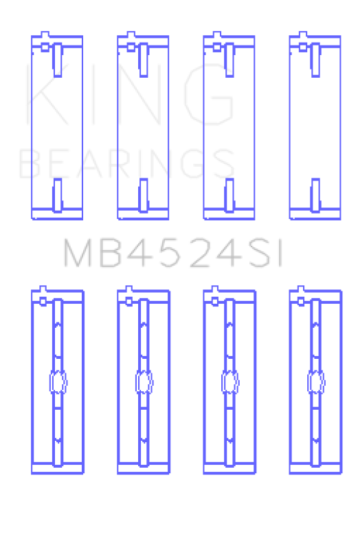 King Engine Bearings King Bearings Nissan VR38DETT VQ35HR VQ37HR Performance Crankshaft Main Bearings - Size +0.25mm