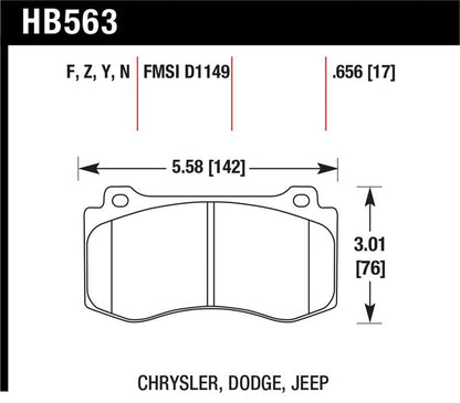 Hawk Performance Hawk 06-07 Dodge Magnum SRT8 / 06-09 Challenger SRT8 / 05-07/09 Chrysler 300 C SRT8 HPS Street Front