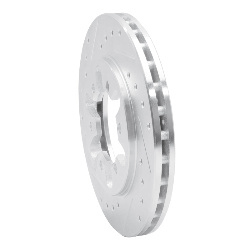 R1 Concepts R1 82-85 Nissan 720 DATSUN Front Left Drilled & Slotted Silver Brake Rotor