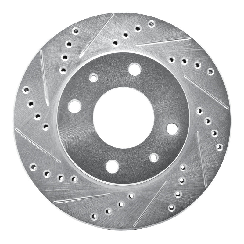R1 Concepts R1 01-03 Hyundai SONATA Front Left Drilled & Slotted Silver Brake Rotor