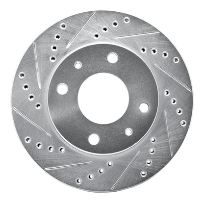 R1 Concepts R1 01-03 Hyundai SONATA Front Left Drilled & Slotted Silver Brake Rotor