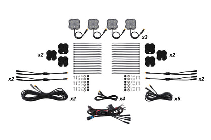 Diode Dynamics Rock Light - Red/White - M8 Magnet 12-Pack