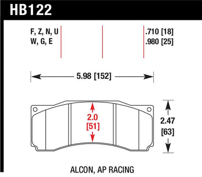 Hawk Performance Hawk Stoptech ST-60 Caliper Blue 9012 Race Brake Pads