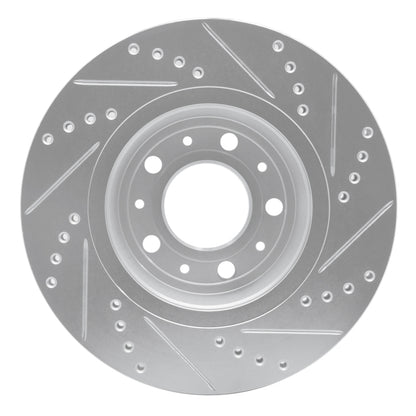 R1 Concepts R1 82-92 Volvo 780 Front Left Drilled & Slotted Silver Brake Rotor