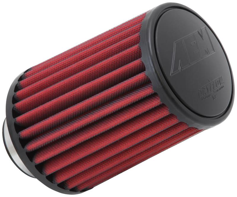 AEM Induction AEM Dryflow Air Filter - Round Tapered - 2.75in Flange ID x 5.5in Base OD x 4.75in Top OD x 7.5in H