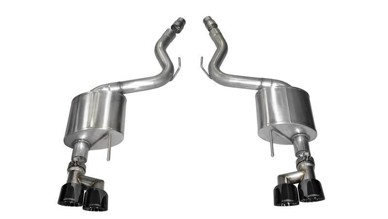 CORSA Performance Corsa 2015-2017 Ford Mustang GT 5.0 3in Axle Back Exhaust Black Quad Tips (Sport)