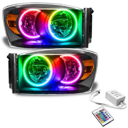 ORACLE Lighting Oracle 07-08 Dodge Ram SMD HL - Black - ColorSHIFT w/ Simple Controller