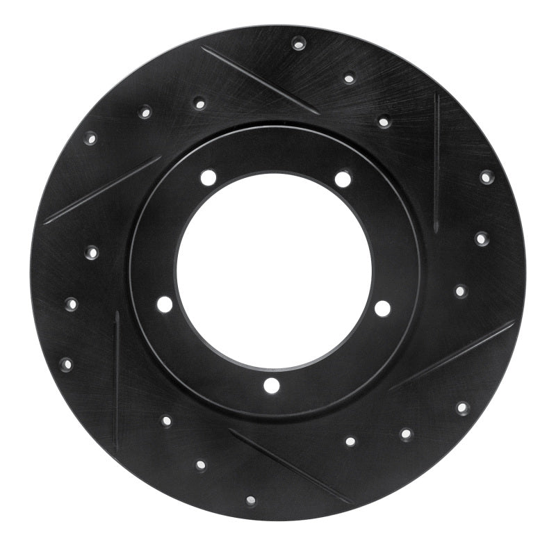 R1 Concepts R1 65-76 Porsche 911 Front Right Drilled & Slotted Black Brake Rotor
