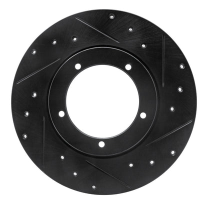 R1 Concepts R1 65-76 Porsche 911 Front Right Drilled & Slotted Black Brake Rotor