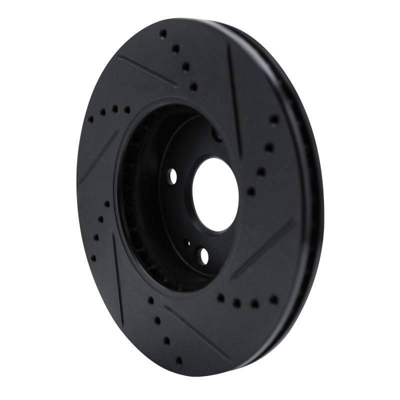 R1 Concepts R1 16-25 Mazda 2 (Mexico) Front Left Drilled & Slotted Black Brake Rotor