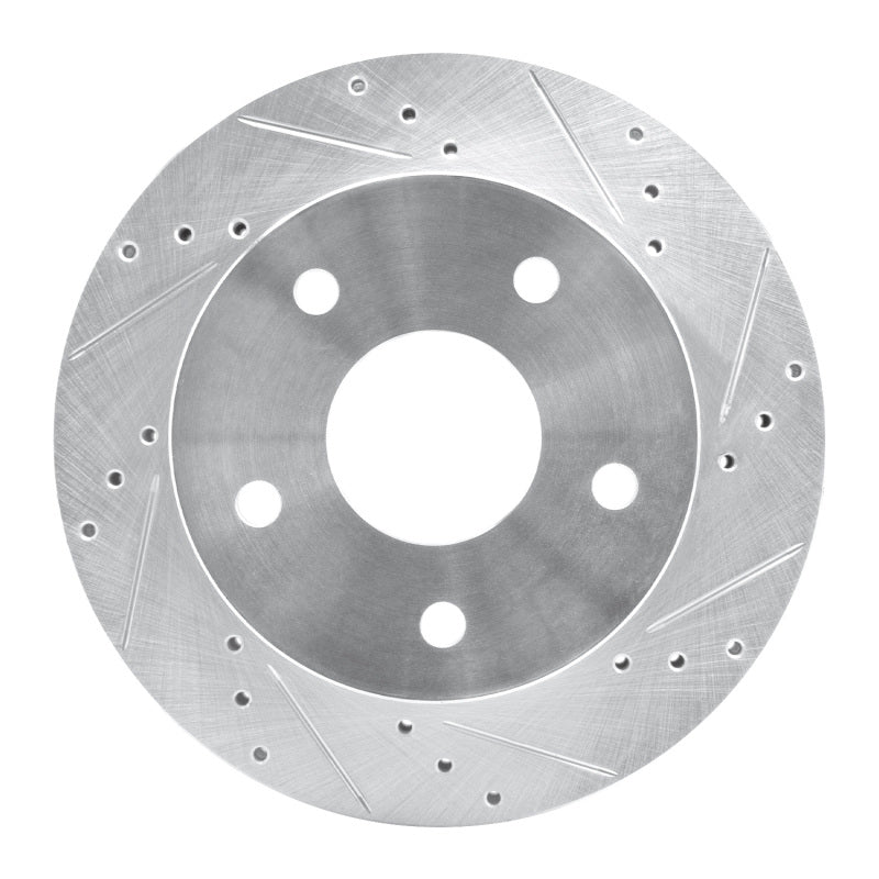 R1 Concepts R1 00-01 Dodge Ram 1500 Pickup Front Right Drilled & Slotted Silver Brake Rotor