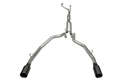 CORSA Performance Corsa 2021-2024 Dodge Ram TRX Crew Cab Baja Catback Exhaust Dual Rear Black Tip