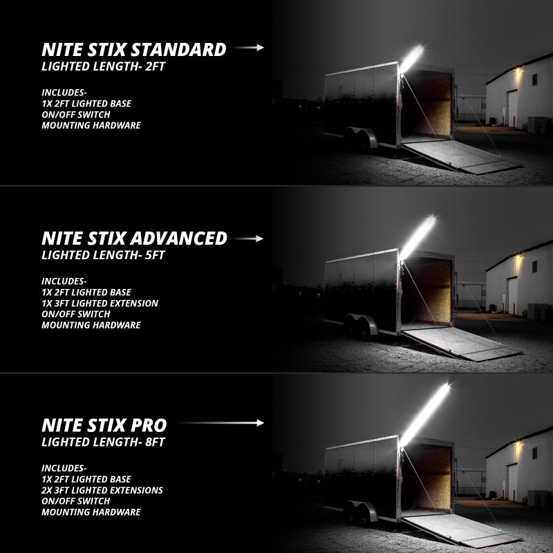 XKGLOW XK Glow Nite Stix Foldable Overhead Light System 5ft