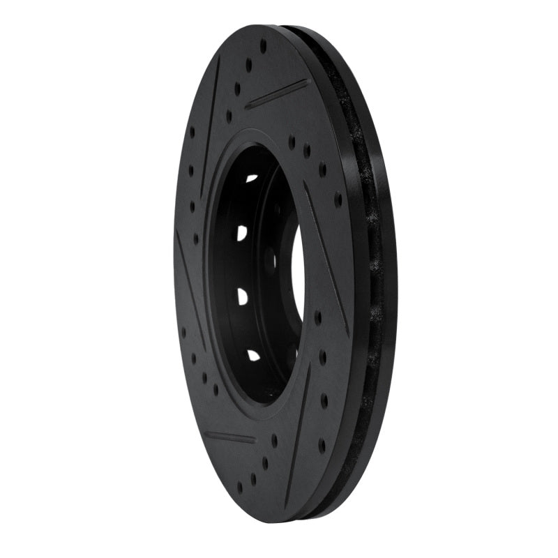 R1 Concepts R1 03-18 Volkswagen VENTO (Mexico) Front Right Drilled & Slotted Black Brake Rotor