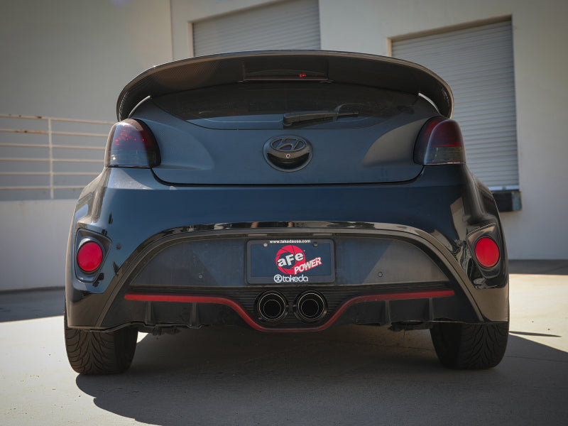 aFe Takeda 13-17 Hyundai Veloster L4-1.6L 2-1/2in 304 SS Axle-Back Exhaust w/ Carbon Fiber Tips