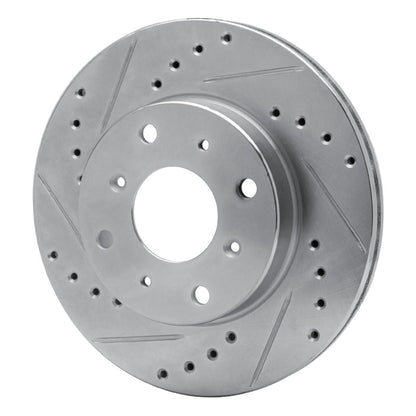 R1 Concepts R1 86-87 Acura Legend Front Left Drilled & Slotted Silver Brake Rotor