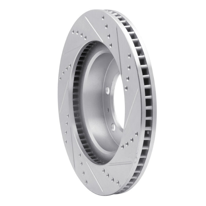 R1 Concepts R1 03-23 Toyota FJ Cruiser Front Left Drilled & Slotted Silver Brake Rotor