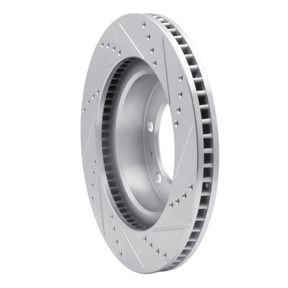 R1 Concepts R1 03-23 Toyota FJ Cruiser Front Left Drilled & Slotted Silver Brake Rotor