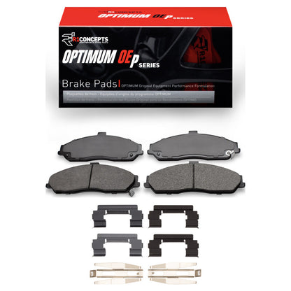 R1 Concepts R1 97-10 Chevrolet Corvette Front Optimum OE Brake Pads & Hardware Kit