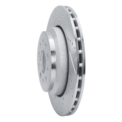 R1 Concepts R1 14-16 Maserati Ghibli Rear Left Drilled & Slotted Silver Brake Rotor