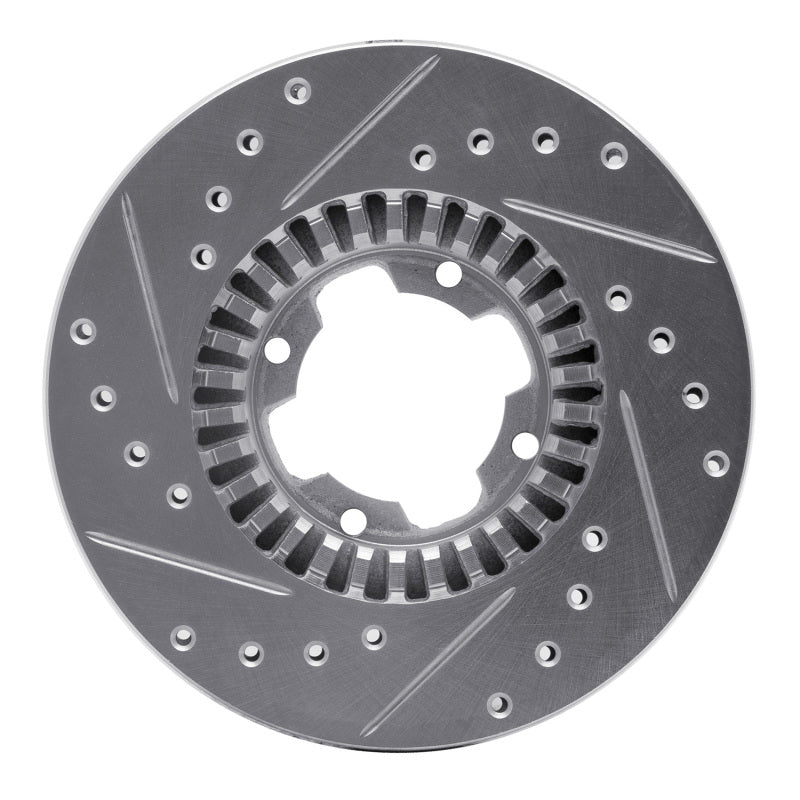 R1 Concepts R1 83-89 Subaru BRAT Front Right Drilled & Slotted Silver Brake Rotor