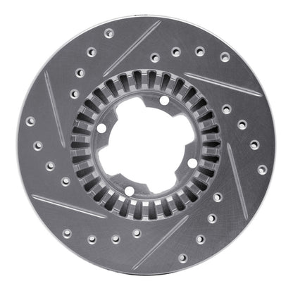 R1 Concepts R1 83-89 Subaru BRAT Front Right Drilled & Slotted Silver Brake Rotor