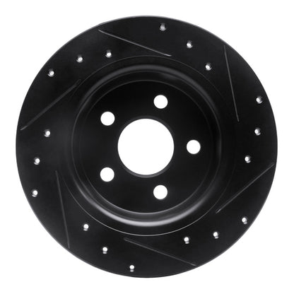 R1 Concepts R1 18-23 Ford Transit CONNECT Rear Left Drilled & Slotted Black Brake Rotor