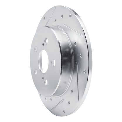 R1 Concepts R1 19-25 Toyota Corolla (US/Canada) Rear Left Drilled & Slotted Silver Brake Rotor