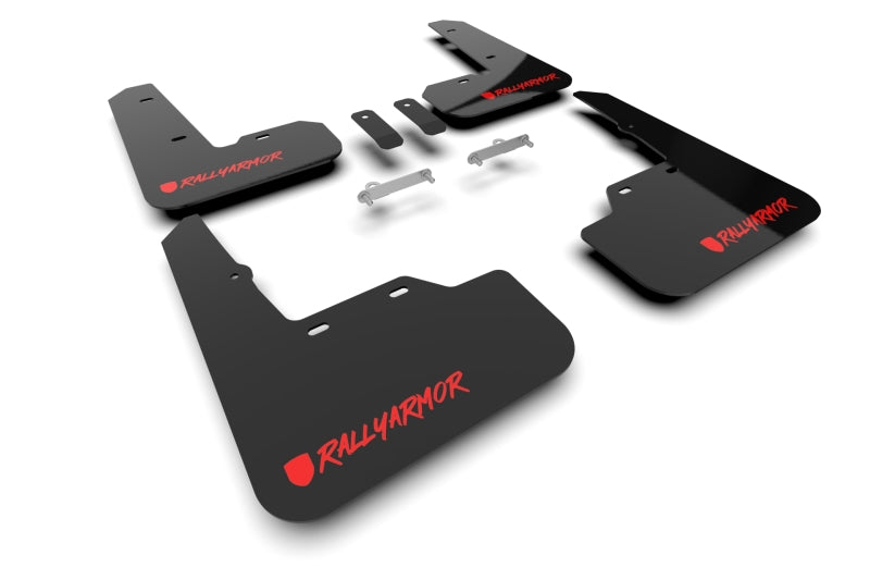 Rally Armor 22-26 Subaru WRX Black UR Mud Flap Altered Font Red Logo