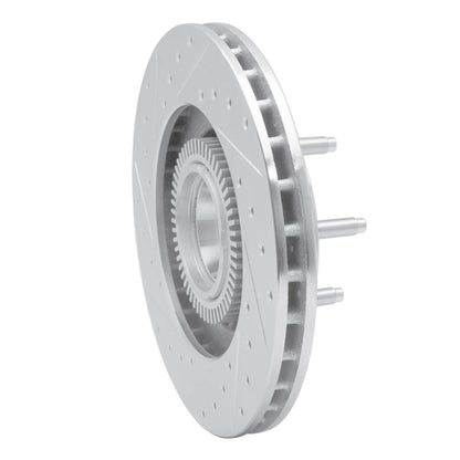 R1 Concepts R1 95-97 Ford Ranger (USA/Canada) Front Right Drilled & Slotted Silver Brake Rotor