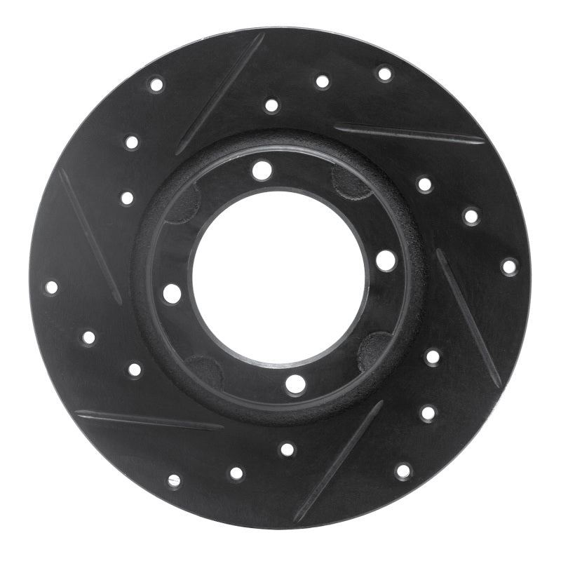 R1 Concepts R1 80-82 Toyota Tercel Front Left Drilled & Slotted Black Brake Rotor