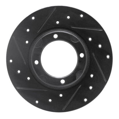 R1 Concepts R1 80-82 Toyota Tercel Front Left Drilled & Slotted Black Brake Rotor