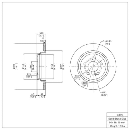 DFC 07-13 Mercedes-Benz S400 (USA) Rear GeoSPEC Coated Rotor